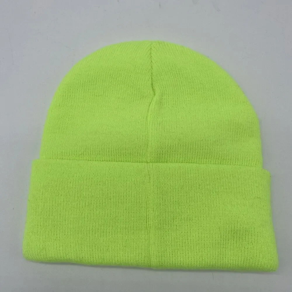 Levi’s Beanie Classic Winter Neon Yellow Green All Season Knit Cap NWOT